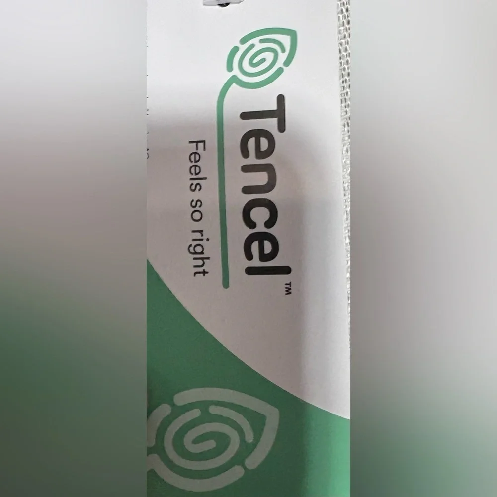 Lands End Tencel Navy Blue One-Shoulder Top size large - Picture 2 of 4